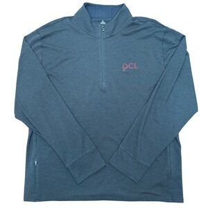 Prana Breathe Altitude Tracker Mens Pullover 1/4 Zip Long Sleeve Top XXL Gray